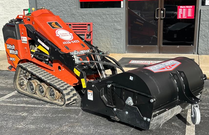 Rental store for Mini Skid 48  Poly Pick-up Box Broom in Greensboro NC